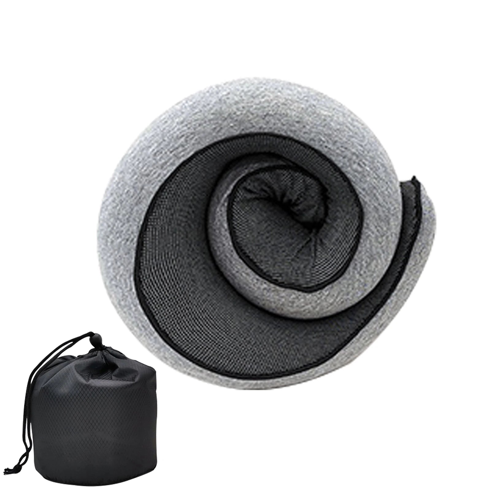 Travel Neck Pillow Memory Foam U-shaped Pillow Snail Style Travel Neck Support Portable Adjustable Soft Noon Break Sleep Pillows - Welfre.com