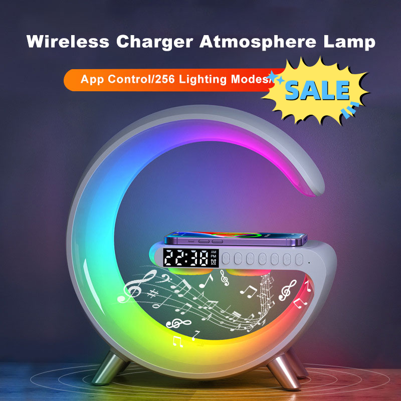 Intelligent Bluetooth Speaker Wireless Charger Atmosphere Lamp - Welfre.com